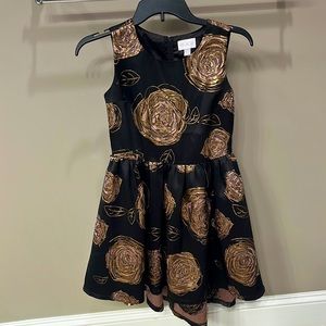 Black dress with rose gold flowers!